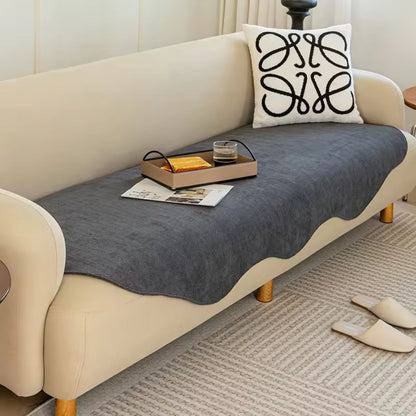 Sofa Cover Plush Microfiber Non-Slip All-Season Comfort 4