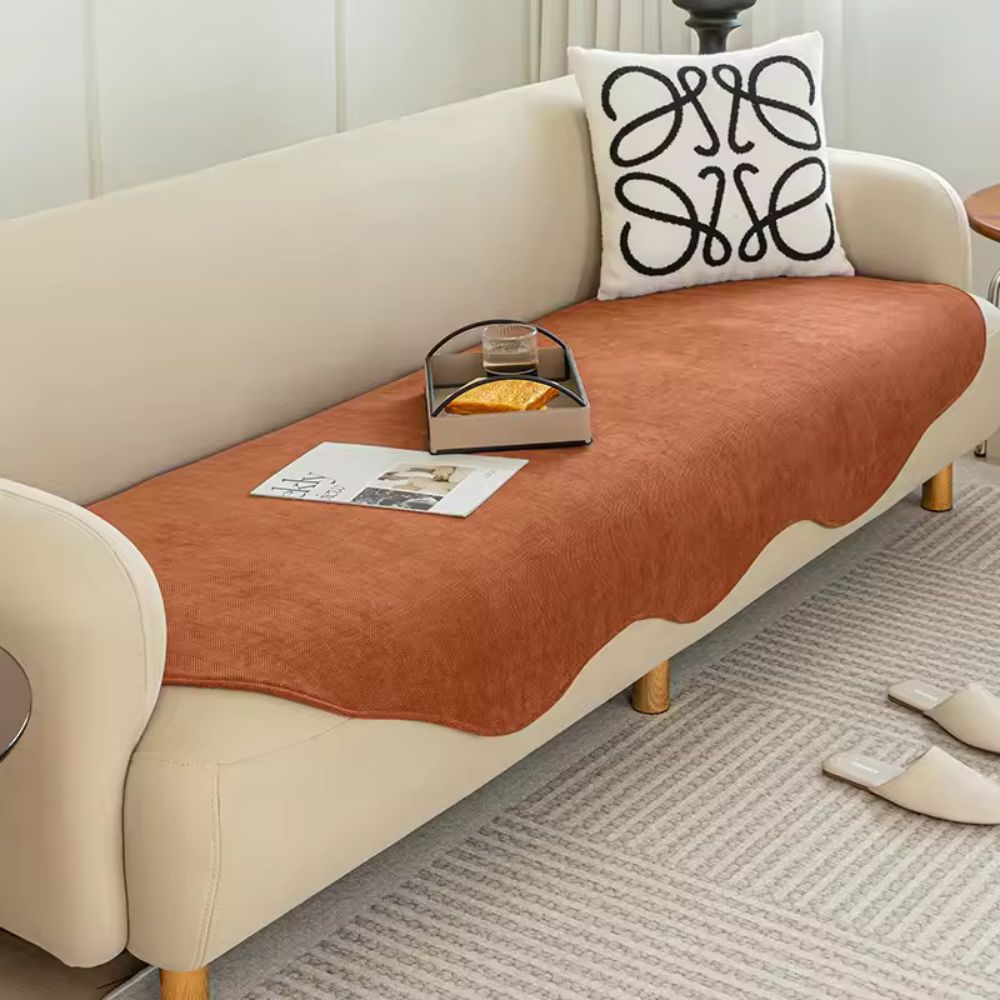 Sofa Cover Plush Microfiber Non-Slip All-Season Comfort 5