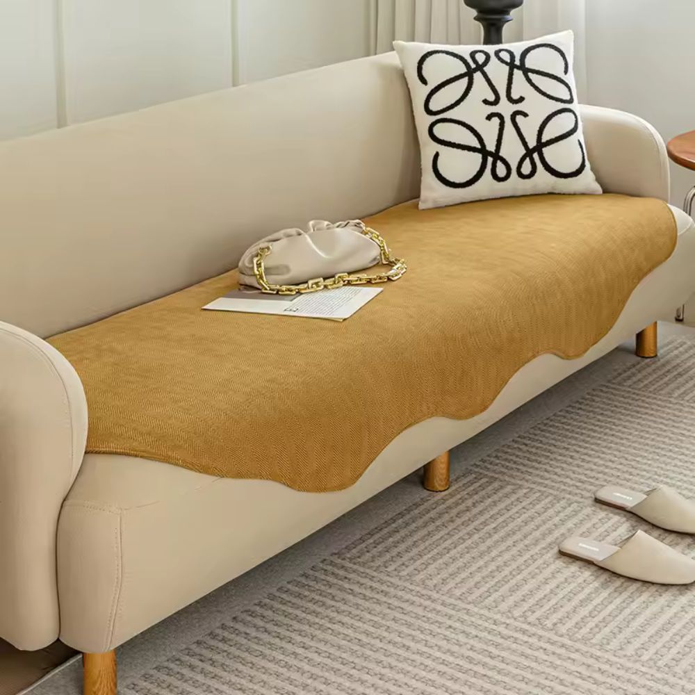 Sofa Cover Plush Microfiber Non-Slip All-Season Comfort 6