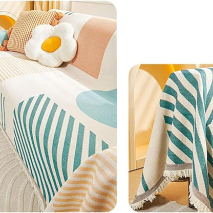 Sofa Cover Soft Chenille Geometric Design Durable Protection 5