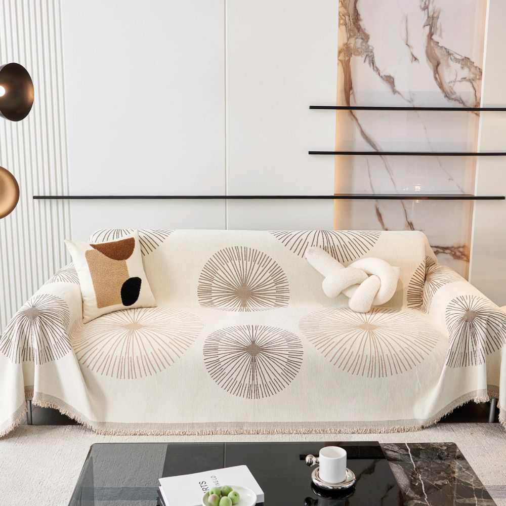 Sofa Cover Soft Microfiber Dandelion Design Easy Care 1