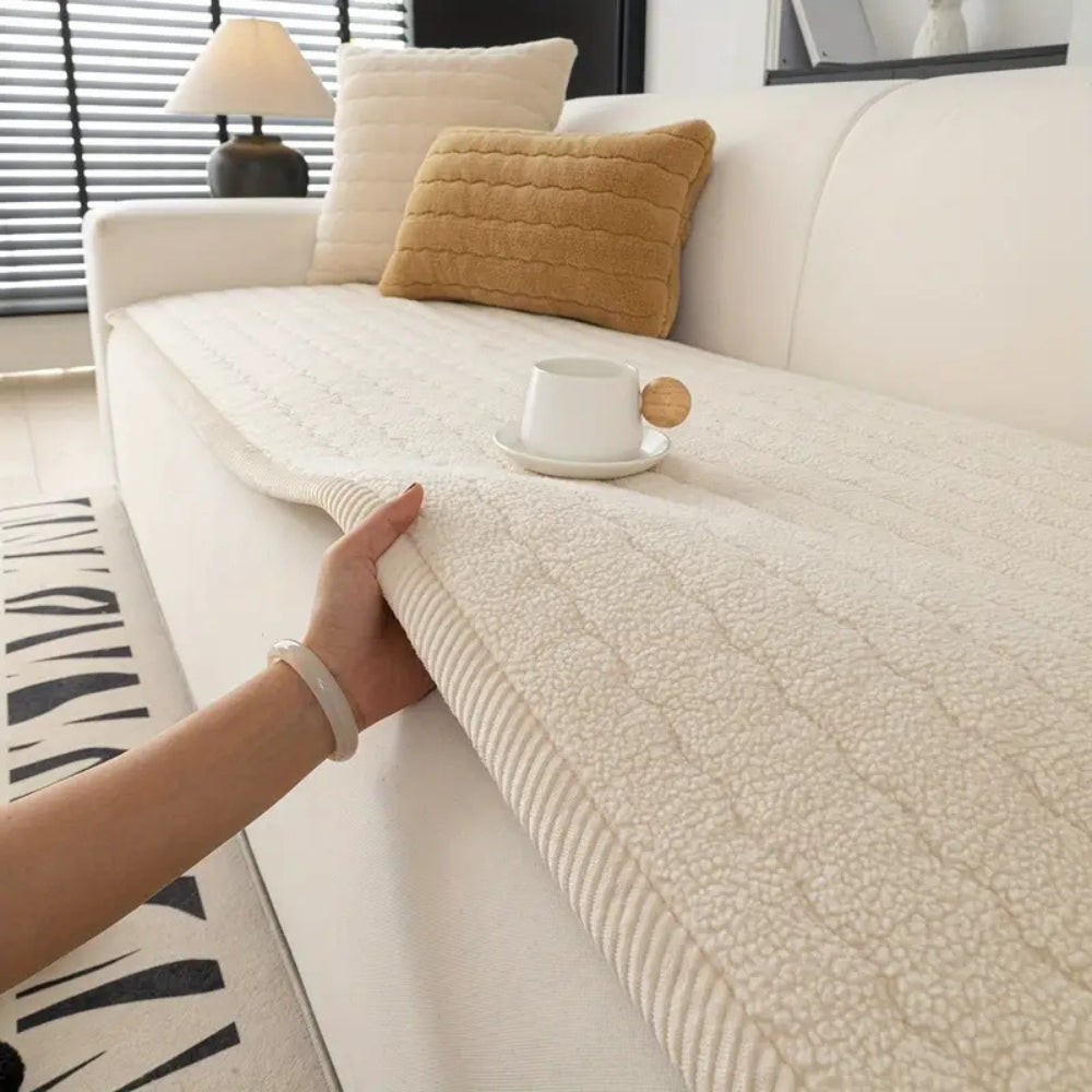 Sofa Cover Thick Soft Microfiber Pet-Friendly Non-Slip Protection 1