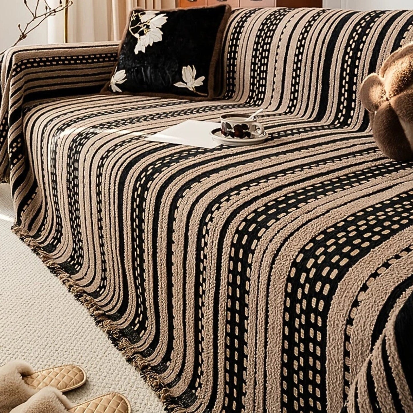 Sofa Cover Ultra-Soft Microfiber Pet-Friendly Cozy Protection 2