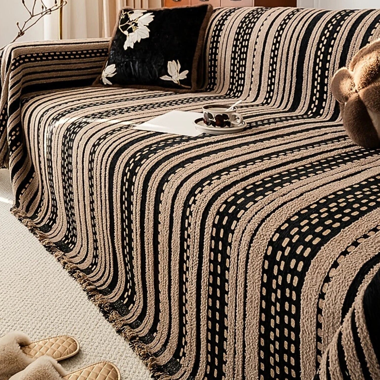 Sofa Cover Ultra-Soft Microfiber Pet-Friendly Cozy Protection 2