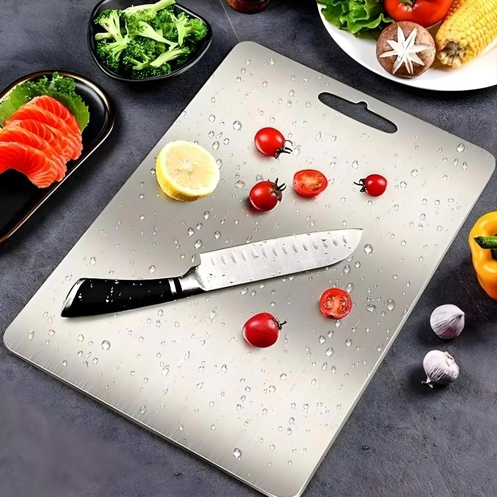 Stainless Steel Chopping Board Antibacterial Durable Easy Clean 1
