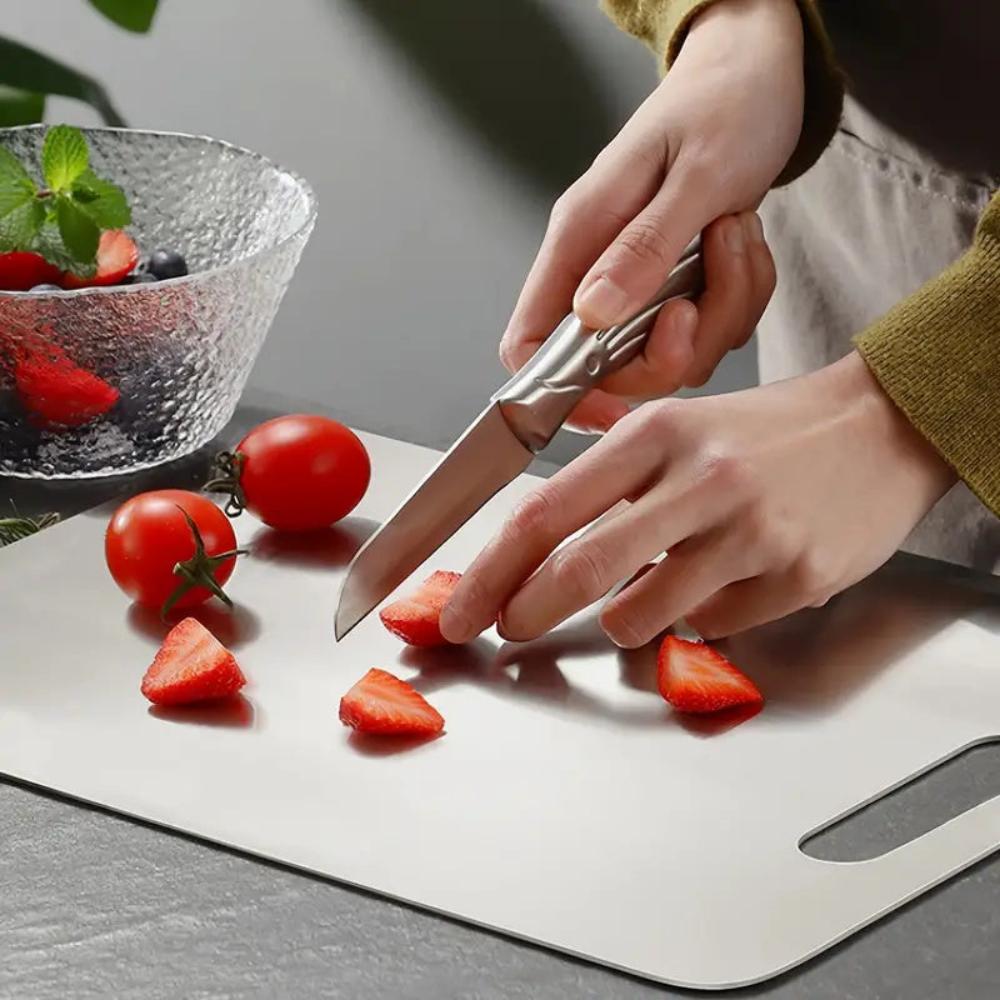 Stainless Steel Chopping Board Antibacterial Durable Easy Clean 2