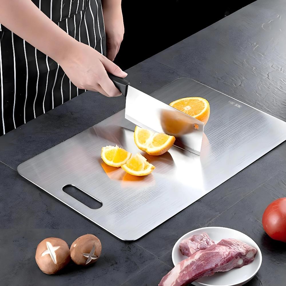 Stainless Steel Chopping Board Antibacterial Durable Easy Clean 3