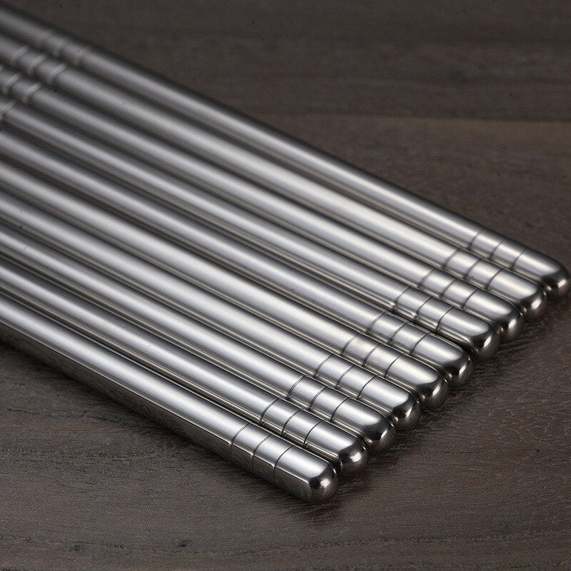 Stainless Steel Chopsticks Reusable Ergonomic Design for Elegant Dining 1