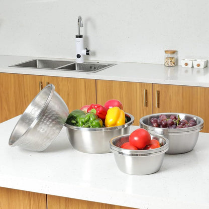 Stainless Steel Colander Strainer Fine Mesh for Rinsing and Mixing 3