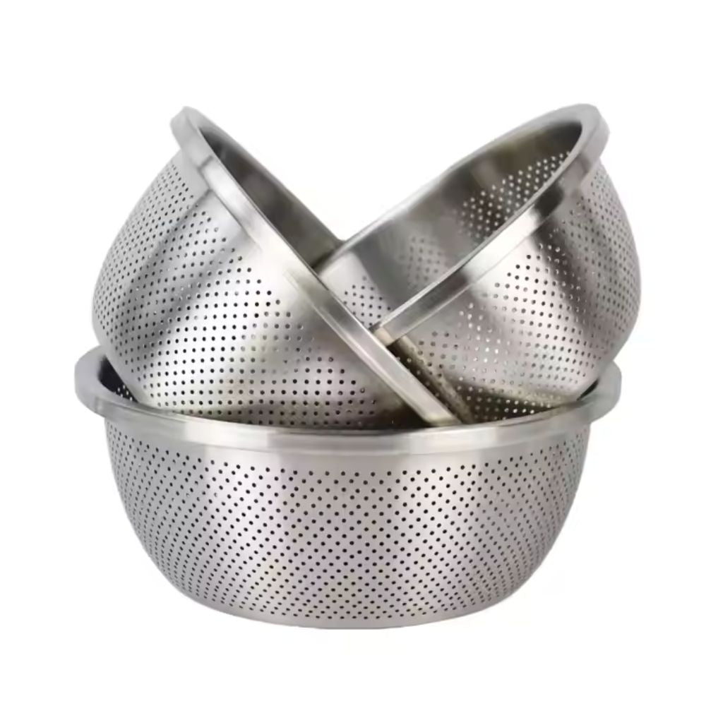 Stainless Steel Colander Strainer Fine Mesh for Rinsing and Mixing 5