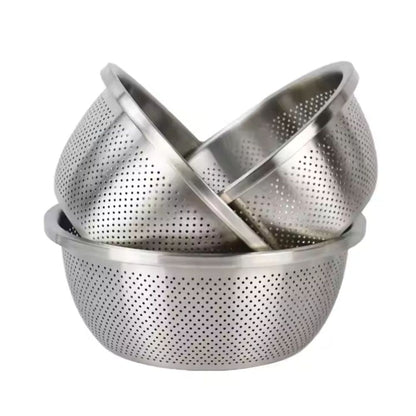 Stainless Steel Colander Strainer Fine Mesh for Rinsing and Mixing 5