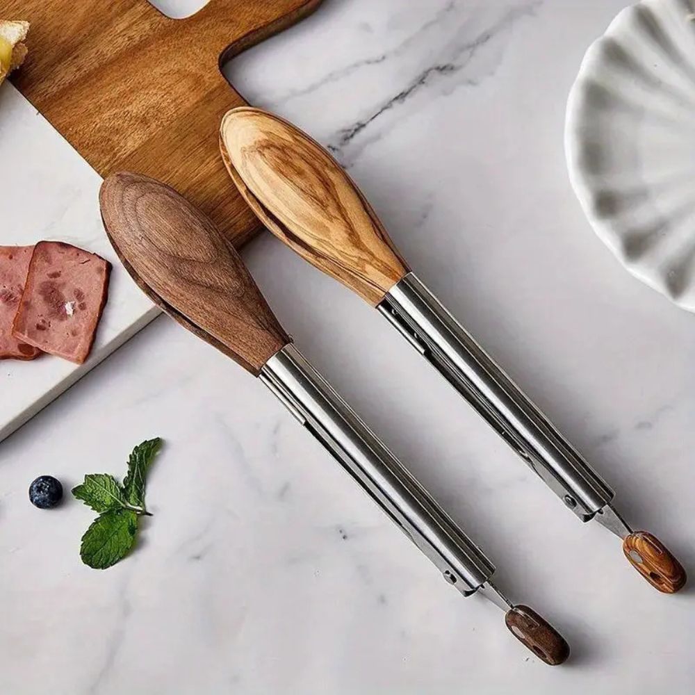 Stainless Steel Kitchen Tongs Ergonomic Grip for Cooking and Serving 0