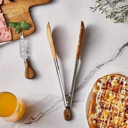 Stainless Steel Kitchen Tongs Ergonomic Grip for Cooking and Serving 1
