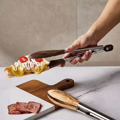 Stainless Steel Kitchen Tongs Ergonomic Grip for Cooking and Serving 4