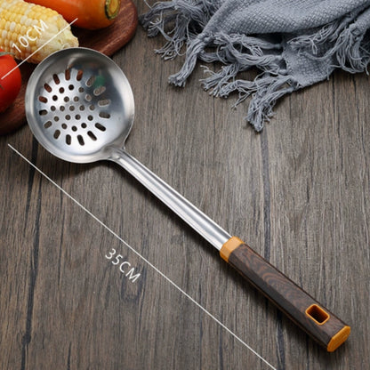 Stainless Steel Utensils Set 6-Piece Ergonomic Wood Grain Design 4
