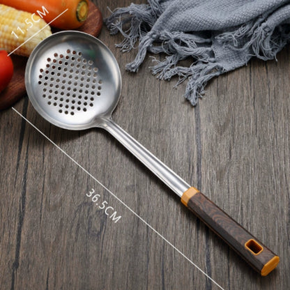 Stainless Steel Utensils Set 6-Piece Ergonomic Wood Grain Design 6