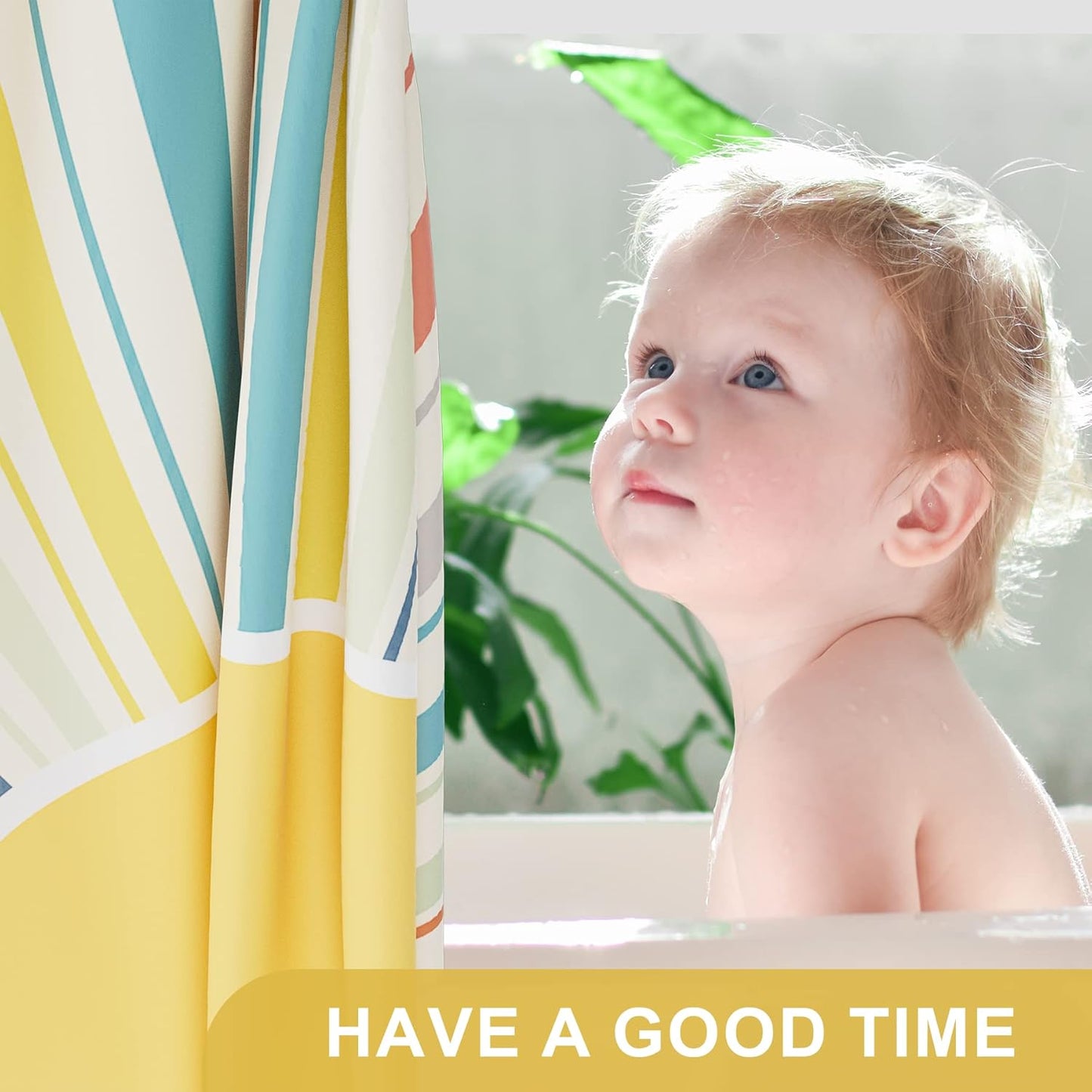 Sunshine | Luxury Shower Curtain Set with Unique Designer Patterns | Water-Repellent Fabric for Stylish Bathrooms 3