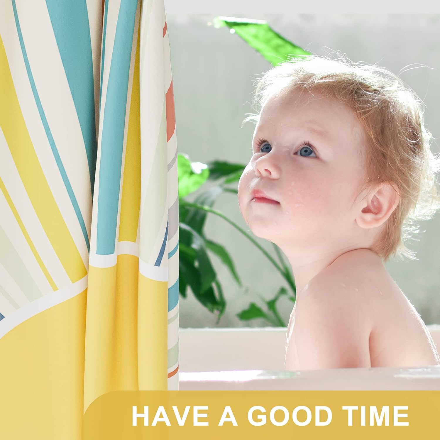 Sunshine | Luxury Shower Curtain Set with Unique Designer Patterns | Water-Repellent Fabric for Stylish Bathrooms 3