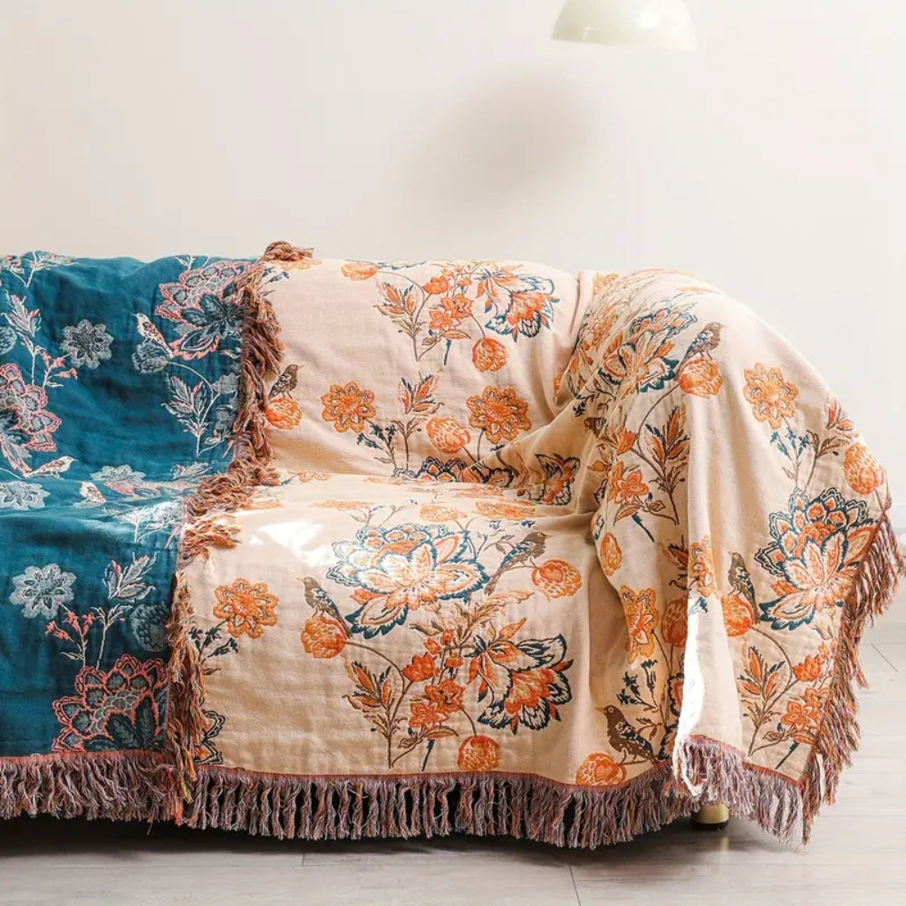 Throw Blanket | 100% Cotton Boho Style | Versatile Home Decor 0