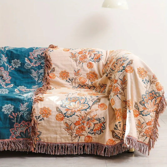 Throw Blanket | 100% Cotton Boho Style | Versatile Home Decor 0