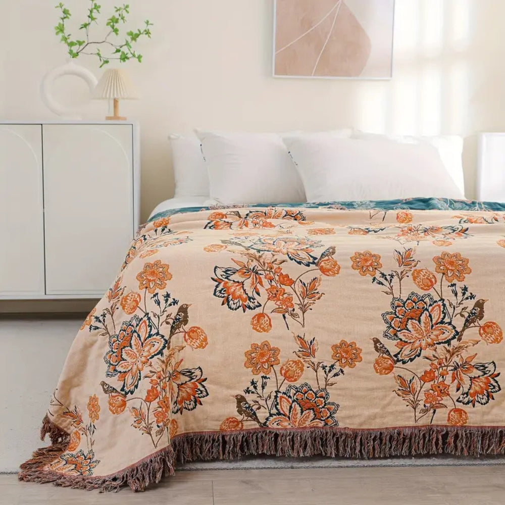 Throw Blanket | 100% Cotton Boho Style | Versatile Home Decor 2