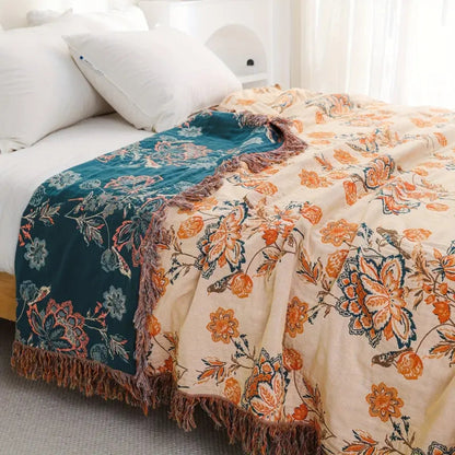 Throw Blanket | 100% Cotton Boho Style | Versatile Home Decor 3