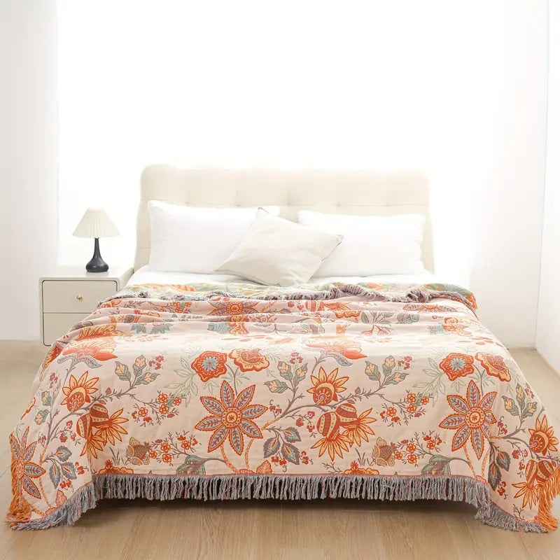 Throw Blanket | Boho Floral Design | Cozy Home Decor for Any Space 4