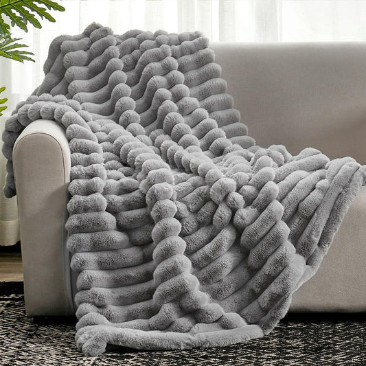 Throw Blanket | Textured Cloud-Like Softness | Year-Round Comfort 1