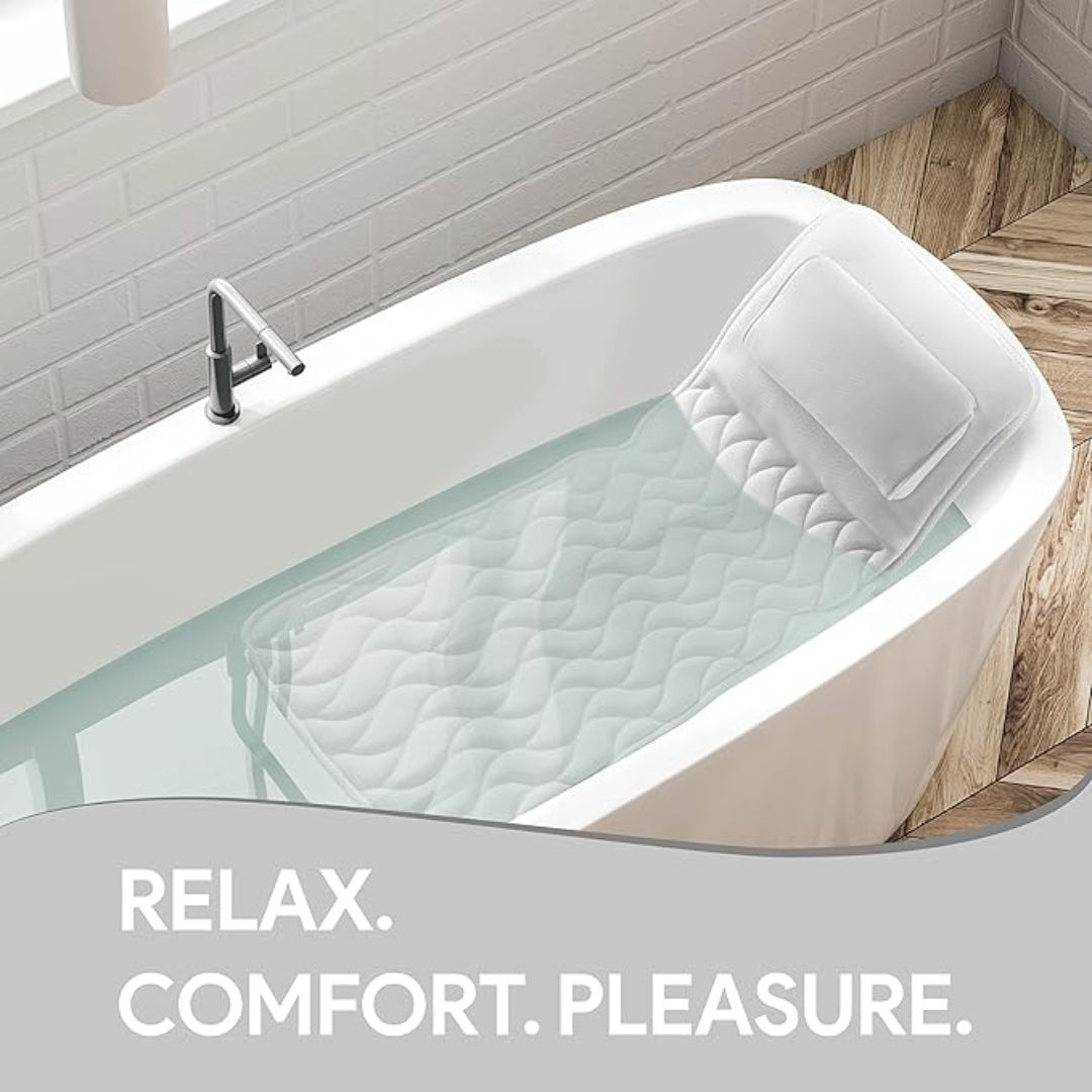 Unisex Ergonomic Mesh Bath Pillow | Luxurious Full Body Tub Support for Ultimate Relaxation 2
