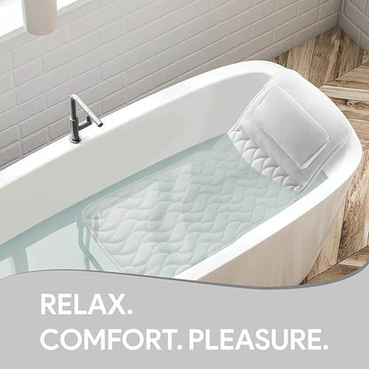 Unisex Ergonomic Mesh Bath Pillow | Luxurious Full Body Tub Support for Ultimate Relaxation 2