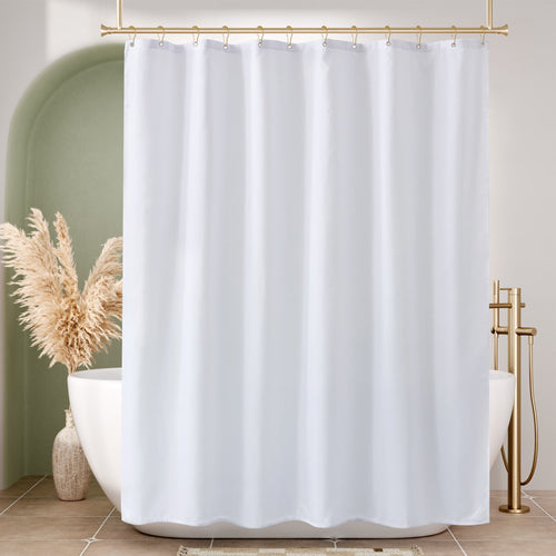 Versatile Shower Curtain Liner | 120G Waterproof Fabric with Weighted Stability | Easy Maintenance for a Dry, Stylish Bathroom 0