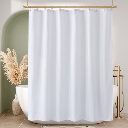Versatile Shower Curtain Liner | 120G Waterproof Fabric with Weighted Stability | Easy Maintenance for a Dry, Stylish Bathroom 0