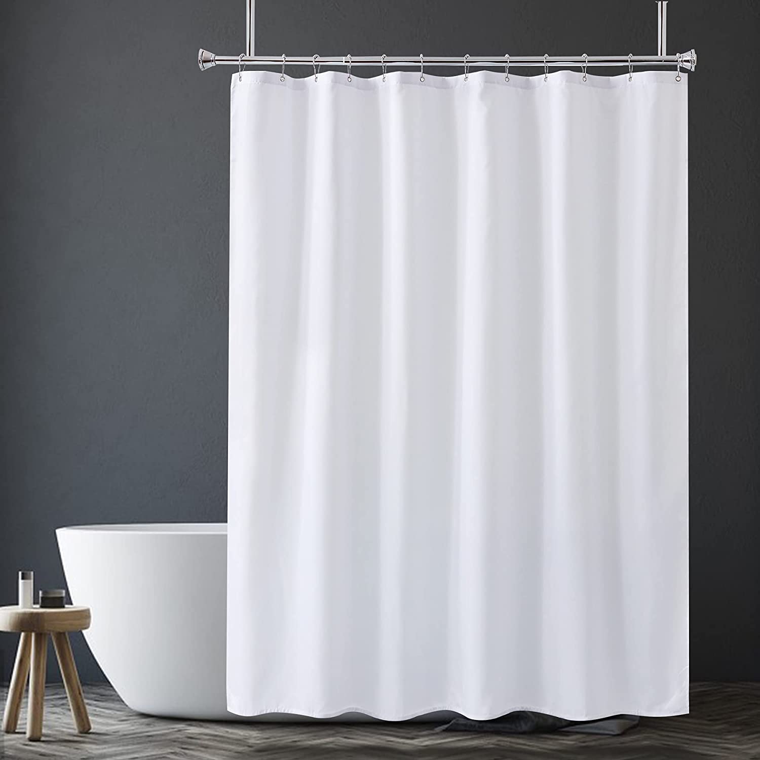 Versatile Shower Curtain Liner | 120G Waterproof Fabric with Weighted Stability | Easy Maintenance for a Dry, Stylish Bathroom 2