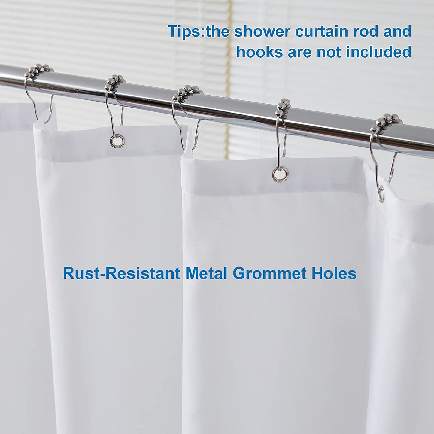 Versatile Shower Curtain Liner | 120G Waterproof Fabric with Weighted Stability | Easy Maintenance for a Dry, Stylish Bathroom 6