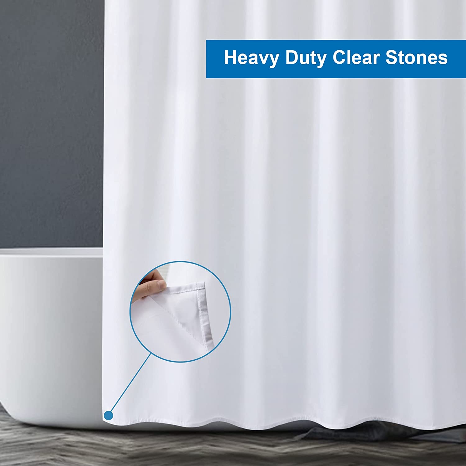 Versatile Shower Curtain Liner | 120G Waterproof Fabric with Weighted Stability | Easy Maintenance for a Dry, Stylish Bathroom 7