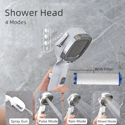 Versatile Shower Head | High Pressure Design with 4 Adjustable Modes | Water-Saving Feature for Enhanced Shower Experience 1