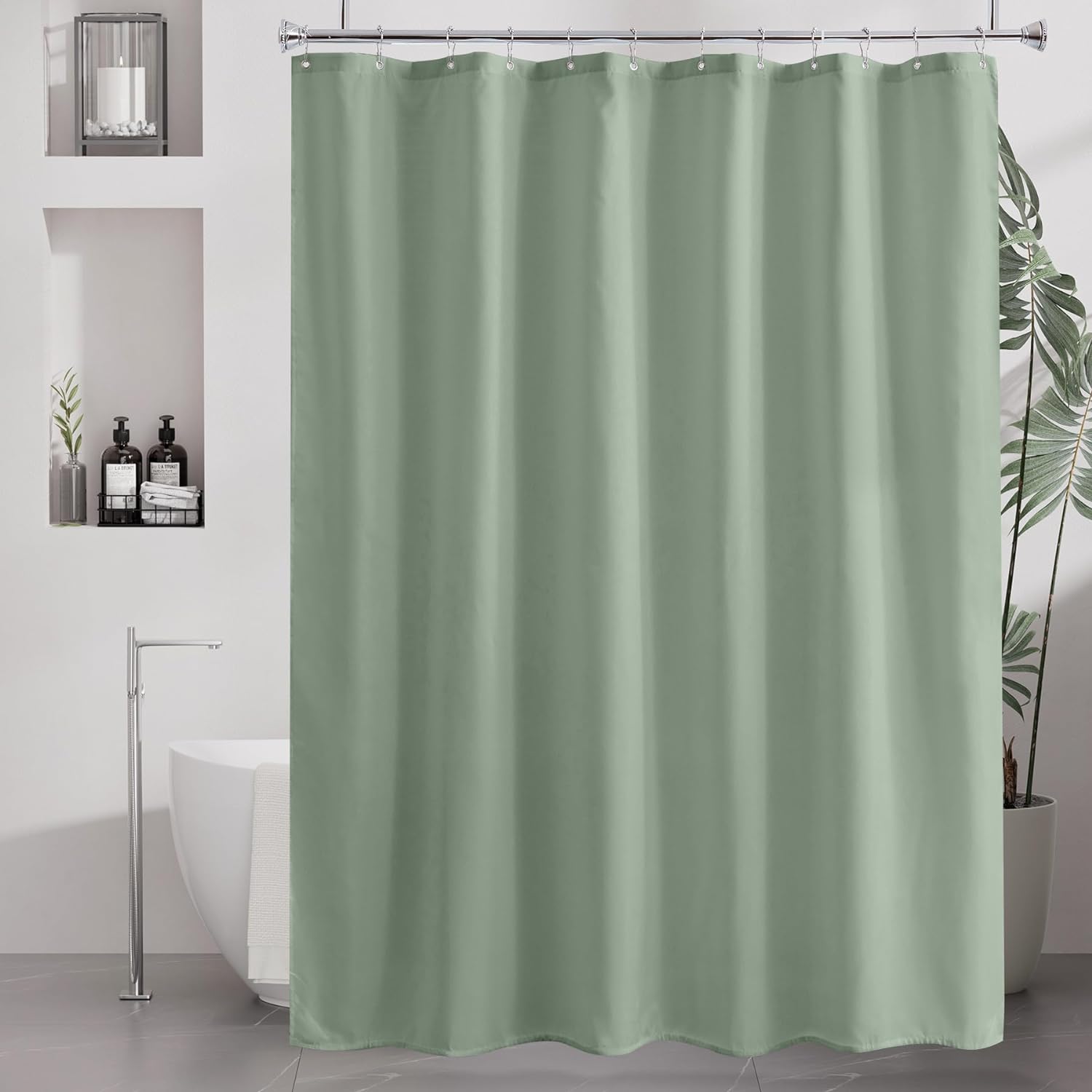 Vibrant Shower Curtain Liner | 2-in-1 Waterproof Design with Heavy-Duty Fabric for Ultimate Protection 15