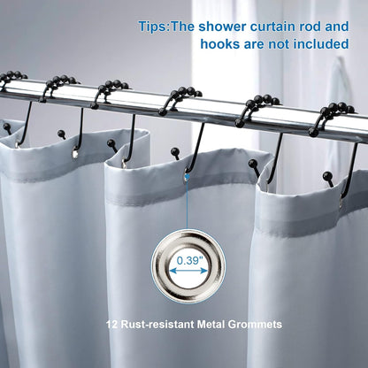 Vibrant Shower Curtain Liner | 2-in-1 Waterproof Design with Heavy-Duty Fabric for Ultimate Protection 7