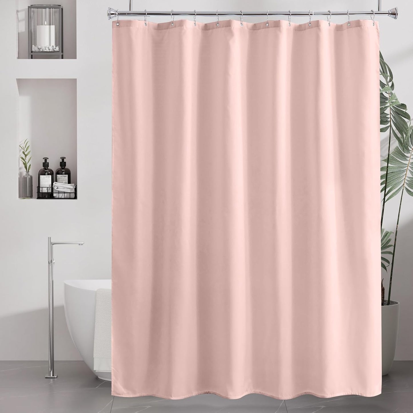 Vibrant Shower Curtain Liner | 2-in-1 Waterproof Design with Heavy-Duty Fabric for Ultimate Protection 9