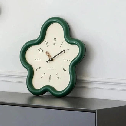 Wall Clock Decor 3D Floral Design Silent Pendulum for Tranquil Spaces 1