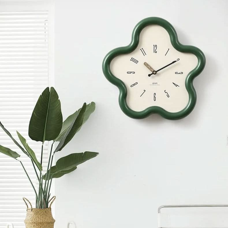 Wall Clock Decor 3D Floral Design Silent Pendulum for Tranquil Spaces 5