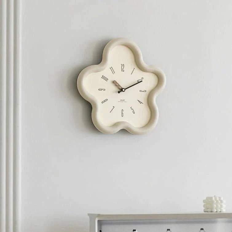 Wall Clock Decor 3D Floral Design Silent Pendulum for Tranquil Spaces 6