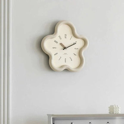 Wall Clock Decor 3D Floral Design Silent Pendulum for Tranquil Spaces 6
