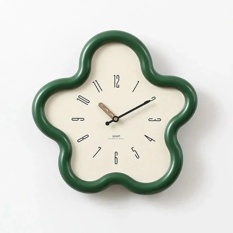 Wall Clock Decor 3D Floral Design Silent Pendulum for Tranquil Spaces 7