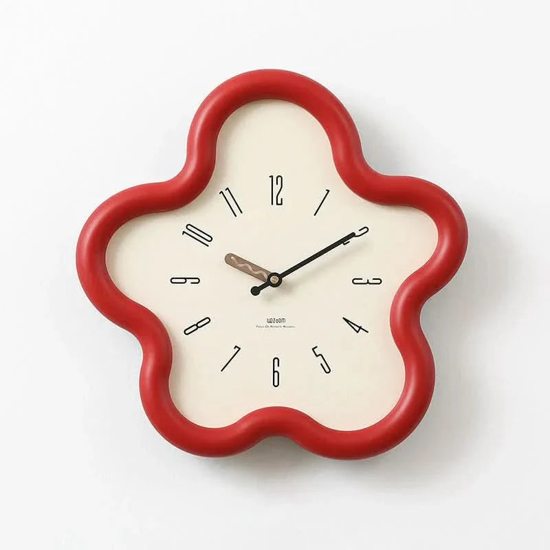 Wall Clock Decor 3D Floral Design Silent Pendulum for Tranquil Spaces 8