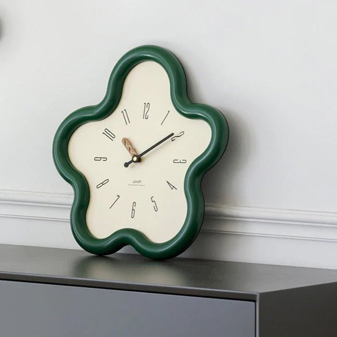 Wall Clock Decor 3D Flower Pendulum Silent Movement Eco-Friendly 1