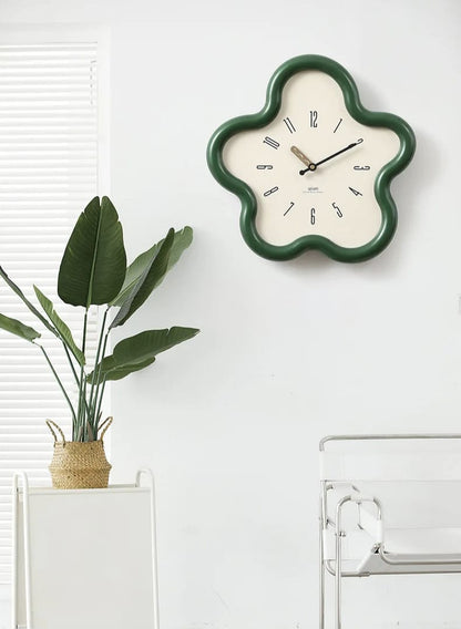 Wall Clock Decor 3D Flower Pendulum Silent Movement Eco-Friendly 7