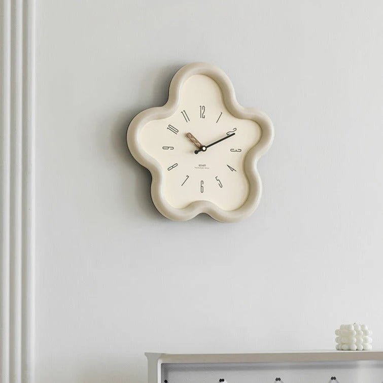 Wall Clock Decor 3D Flower Pendulum Silent Movement Eco-Friendly 8