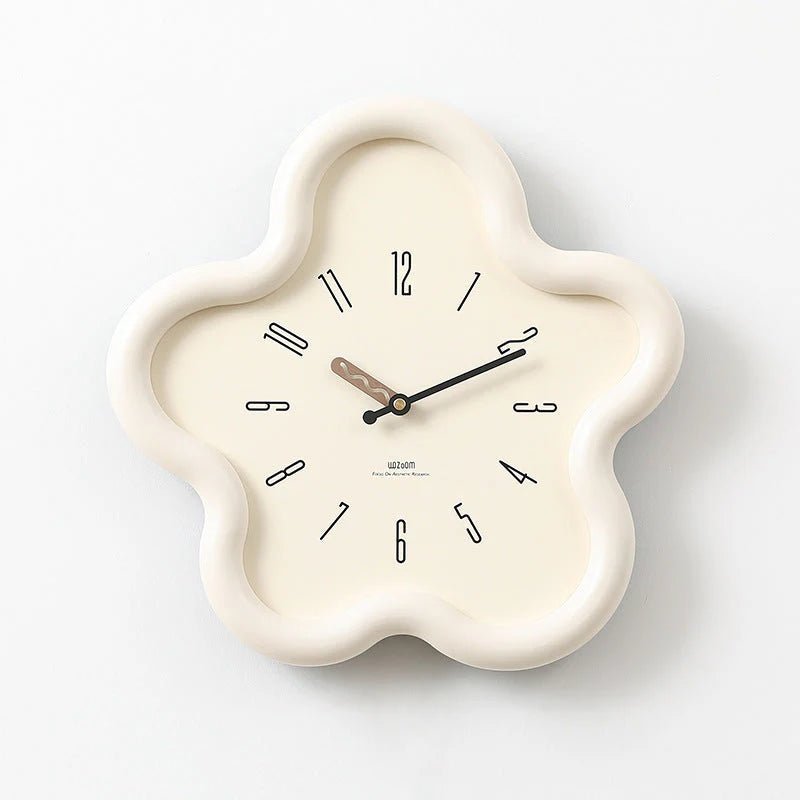 Wall Clock Decor 3D Flower Pendulum Silent Movement Eco-Friendly 9