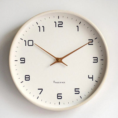 Wall Clock Decor Wooden Minimalist Design Silent Quartz Precision 0